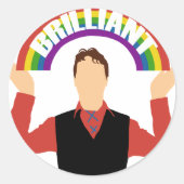 Brillanter Aufkleber! Runder Aufkleber (Vorderseite)