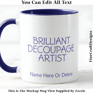 Brillanter Découpage-Künstler Kunsthandwerker, Nam Tasse