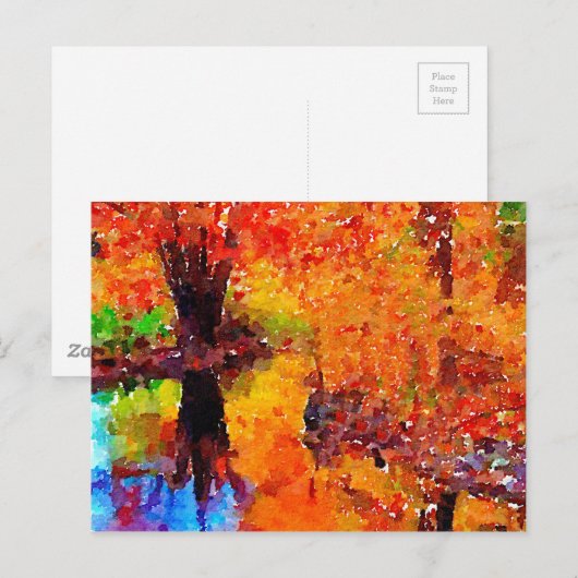 Brillanter Herbst Postkarte (Vorne/Hinten)