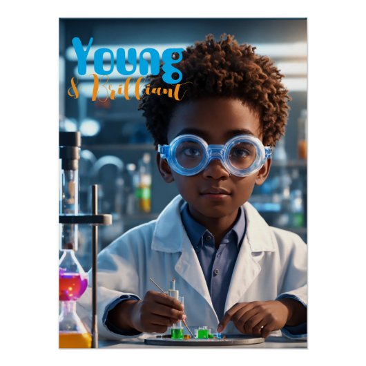 Brillanter junger Wissenschaftler Poster (Vorderseite)