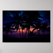 Brillanter Ocean Sunset Beach Poster (Vorne)