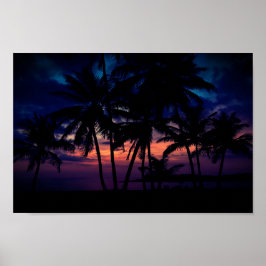 Brillanter Ocean Sunset Beach Poster