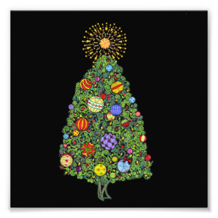 Brillanter Weihnachtsbaum Fotodruck