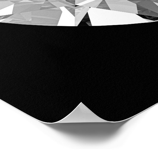 Brillanter weißer Diamant - Poster (Ecke)