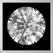 Brillanter weißer Diamant - Poster (Vorne)