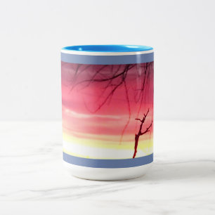 Brillanter Winter Sunrise Zweifarbige Tasse