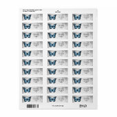 Brillantes Blue Butterfly-Adressetikett (Vorne)