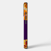 Brillantes Gelborange-Fraktal Design Case-Mate iPhone Hülle (Rückseite / Links)