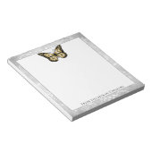 Brillantes Gold Butterfly Notepad Notizblock (angewinkelt)