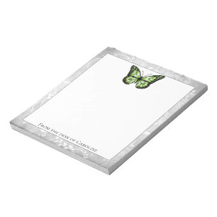 Brillantes Green Butterfly Notepad Notizblock