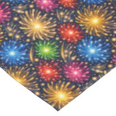 Brillantes Mitternachtsfeuerwerk Muster Tischdecke (Schrägansicht)
