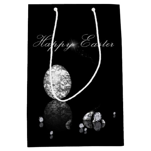 Brillantes Ostereier - mittelgroße Geschenktasche Mittlere Geschenktüte (Vorderseite)