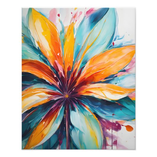 Brillanz brechen: Abstrakte Blume Kunst Fotodruck (Vorne)