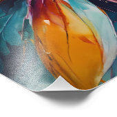 Brillanz brechen: Abstrakte Blume Kunst Fotodruck (Ecke)