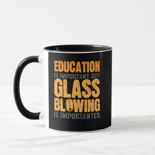 Brillblowing Sprichwort Joke Glassblower Glassmake Tasse (Links)