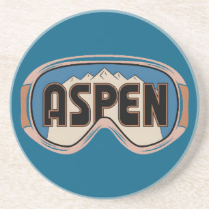 Brille Aspen Snowmass Colorado Skigebiet Geschenke Getränkeuntersetzer