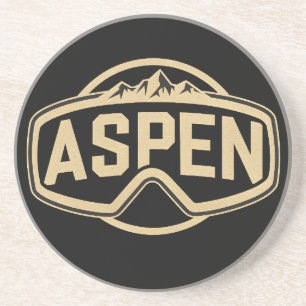 Brille Aspen Snowmass Colorado Skigebiet Geschenke Getränkeuntersetzer