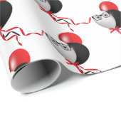 Brille auf Balloon Bouquet Geschenkpapier (Rolleneckpunkt)