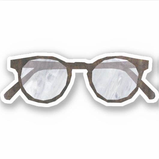 Brille Aufkleber (Vorderseite)