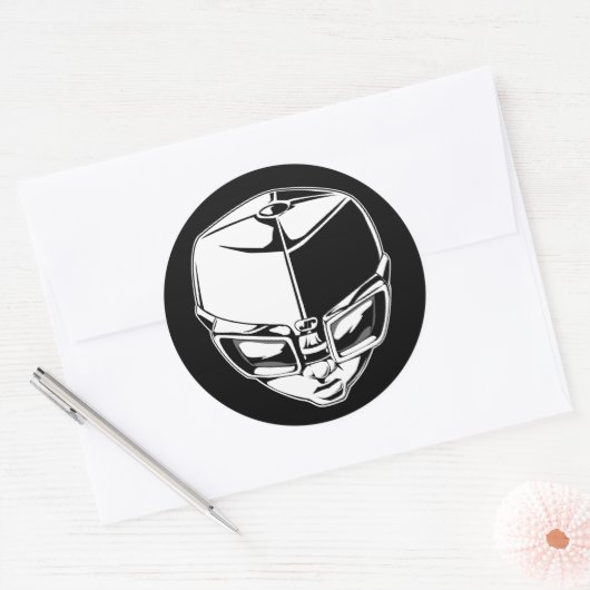 Brille-Aufkleber Runder Aufkleber (Umschlag)