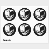 Brille-Aufkleber Runder Aufkleber (Blatt)