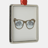 Brille Augen glasses eyes Silbernes Ornament (Rechts)