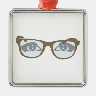 Brille Augen glasses eyes Silbernes Ornament