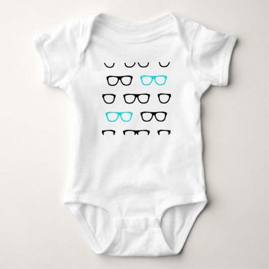 Brille Baby Strampler (Vorderseite)