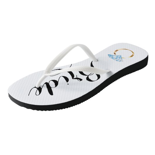 Brille Flip Flops mit Diamantring Badesandalen (Schrägansicht)