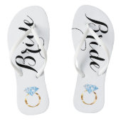 Brille Flip Flops mit Diamantring Badesandalen (Fußbett)