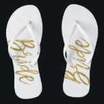 Brille Flip Flops mit Gold Foil Typografie Badesandalen<br><div class="desc">Brille Flip Flops mit Gold Foil Typografie</div>