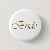 Brille, goldene Schrift, eleganter weißer Button-K Button (Vorderseite)