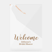 Brille in Gown Brautparty Begrüßung Akryllisches Z Acrylschild (Vorderseite)