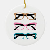 Brille Keramik Ornament (Vorne)