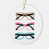 Brille Keramik Ornament (Links)