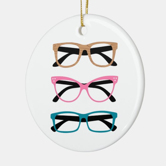 Brille Keramik Ornament (Links)