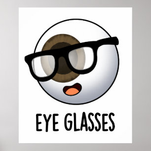 Brille Lustige Augen Puns  Poster
