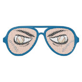 Brille mit Baseball-Funny-Augen Partybrille (Vorderseite)