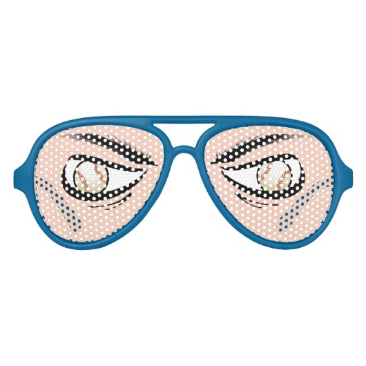 Brille mit Baseball-Funny-Augen Partybrille (Vorderseite)