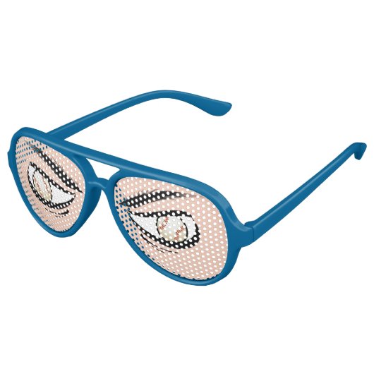 Brille mit Baseball-Funny-Augen Partybrille (Schrägansicht)