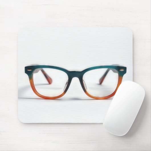 Brille mit Bifokalgläsern Mousepad (Mit Mouse)