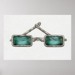 Brille mit grünen Gläsern (ca. 1936) Poster