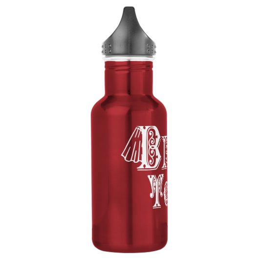 Brille mit Schleier, Extravaganter Weiß Edelstahlflasche (Links)