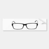 Brille - Nerd Autoaufkleber (Vorne)