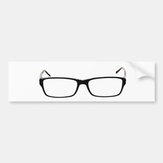 Brille - Nerd Autoaufkleber (Vorne)