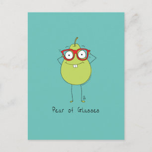 Brille Niedlich & Funny Postcard Postkarte