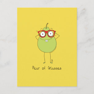 Brille Niedlich & Funny Postcard Postkarte