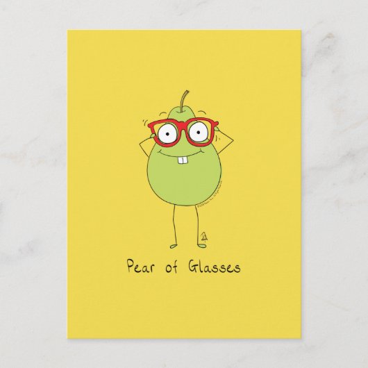 Brille Niedlich & Funny Postcard Postkarte (Vorderseite)