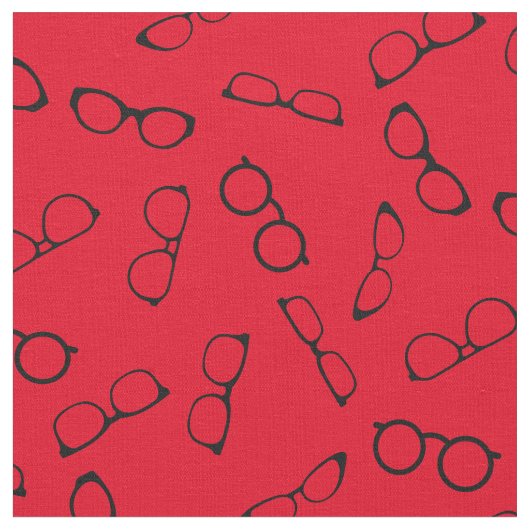 Brille Niedlich Optometrikerrot Stoff (Nahaufnahme)