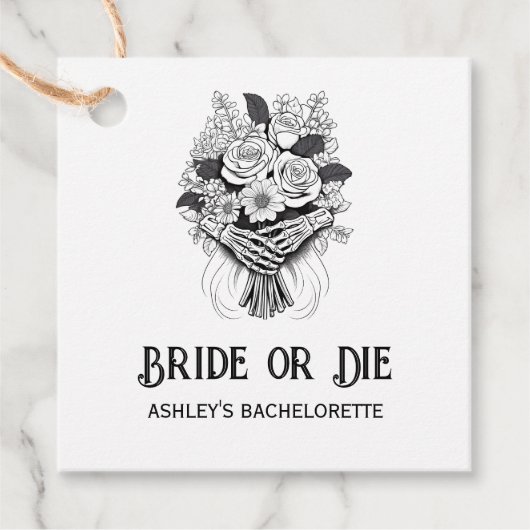 Brille oder Die Halloween-Junggeselinnen-Abschied Geschenkanhänger (Vorderseite)